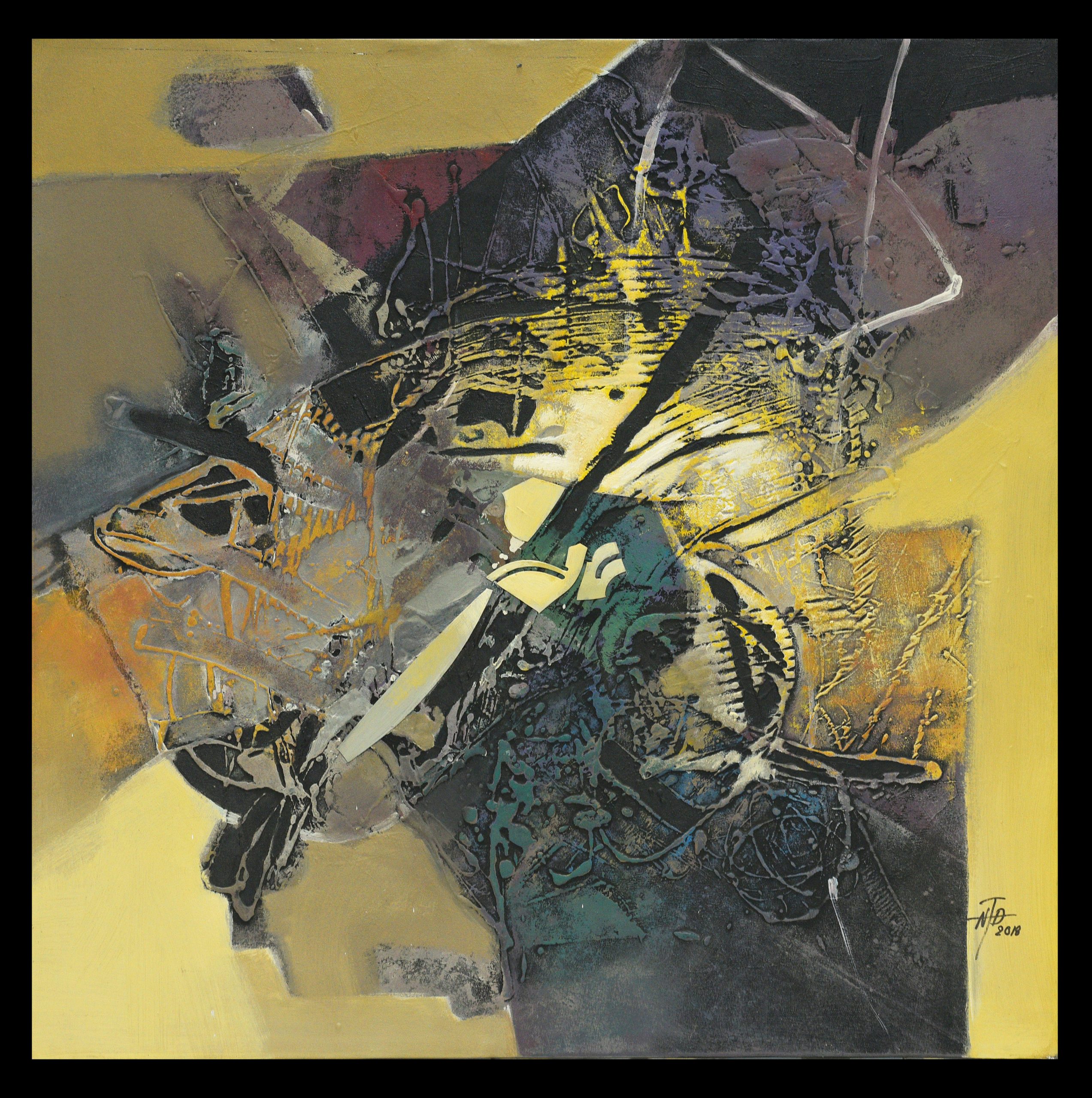 DUC NGUYEN THIEN - Underground Circuit 1 - Acrylic- 100x100 - 2020