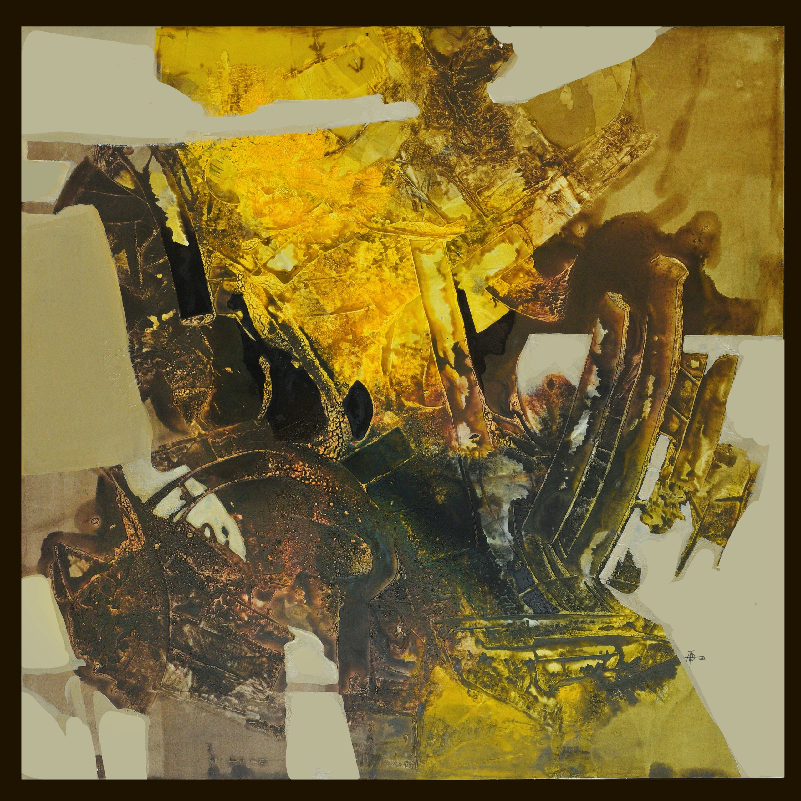 DUC NGUYEN THIEN - Golden silhouette - Acrylic – Synthetic- 150x150 - 2023